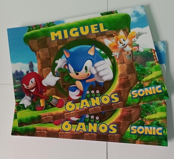 Rótulo Adesivo para Maleta Kit Festa - Sonic