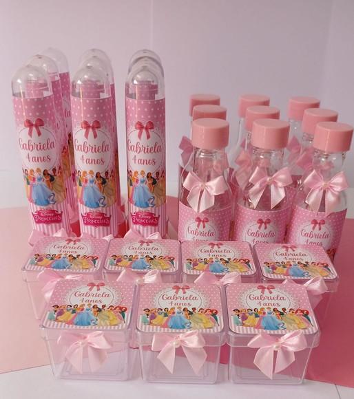 Kit Festa Personalizado- 30 Peças - Princesas Disney