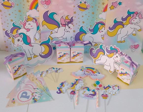 Kit Festa Só Um Bolinho Unicórnio