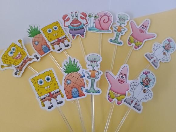 Toppers para Docinhos Bob Esponja