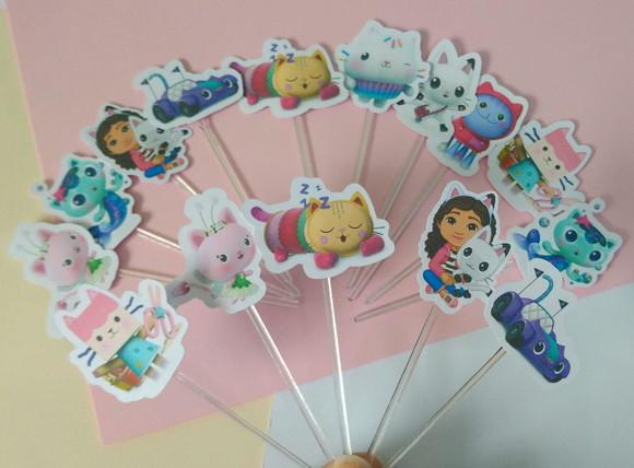 Toppers para Docinhos Gabby's Dollhouse -casa Mágica