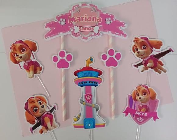 Topo de Bolo/Cake Topper Patrulha Canina Skye