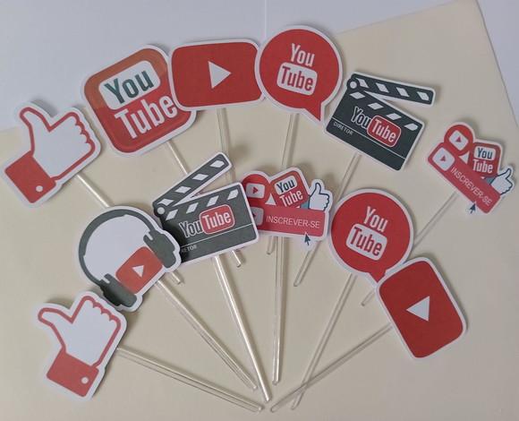 Toppers para Docinhos Youtube