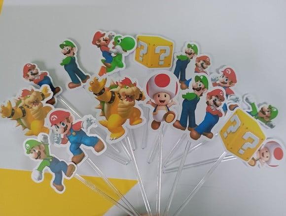 Toppers para Docinhos Super Mario