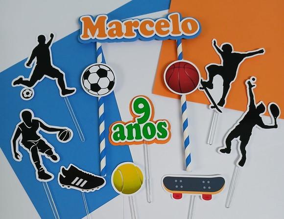 Topo de Bolo/cake Topper Esportes