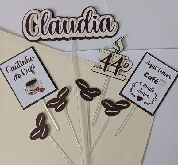 Topo de Bolo/cake Topper Cantinho do Café