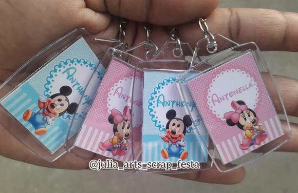 Chaveiros em Acrílico Personalizado Chá Revelação
