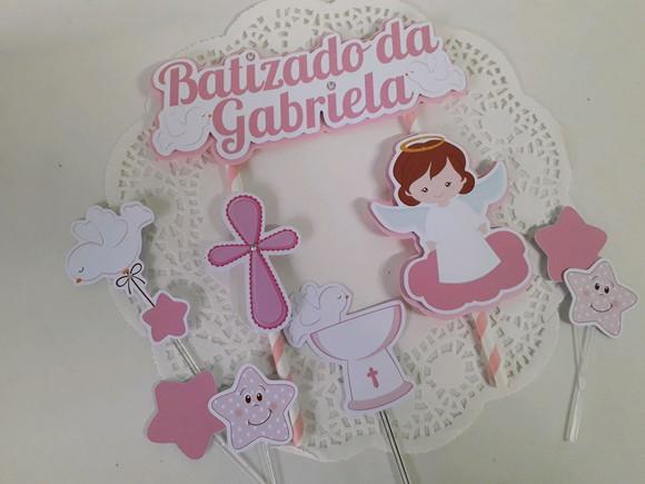 Topo de Bolo/cake Topper Batizado 4