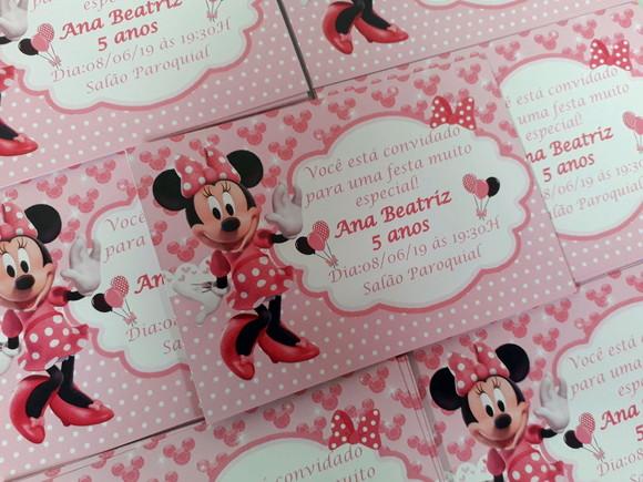 Convite Personalizado- Minnie Rosa