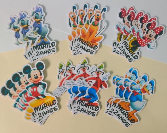 Apliques para Tubetes Turma do Mickey