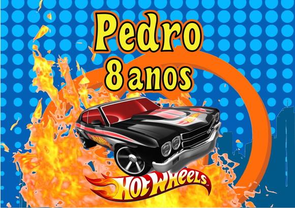Rótulo Adesivo p/ Maleta Kit Festa - Hot Wheels