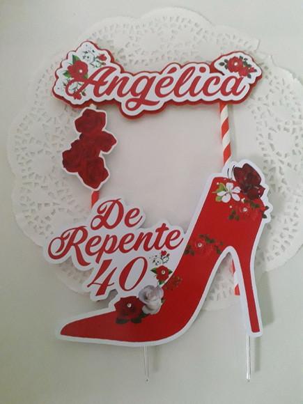 Topo de Bolo/cake Topper de Repente 40