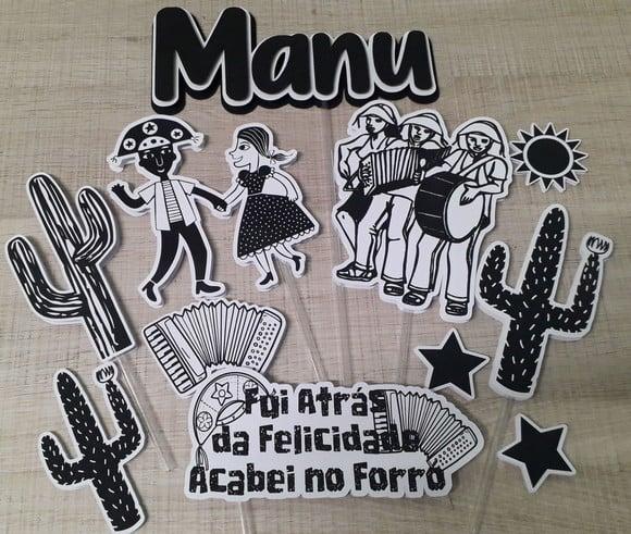 Topo de Bolo/Cake Topper Forró