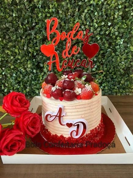 Topo De Bolo/cake Topper Bodas Açúcar
