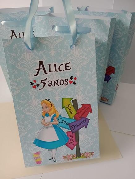 Sacolinha Personalizada Alice no País das Maravilhas