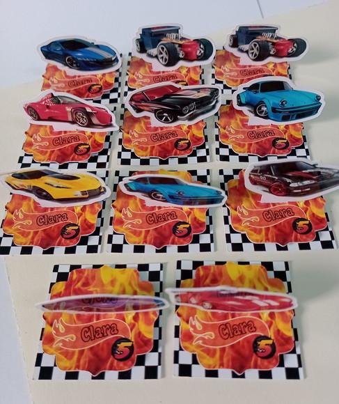 Apliques 3d Hot Wheels para Caixinhas de Acrílico