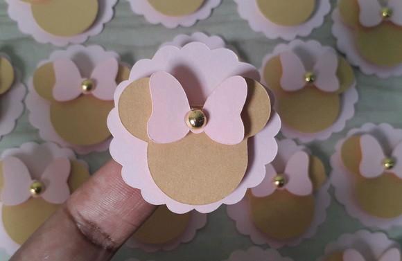 Aplique Minnie Rosa Tag