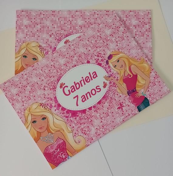 Rótulo Adesivo para Maleta Kit Festa - Barbie