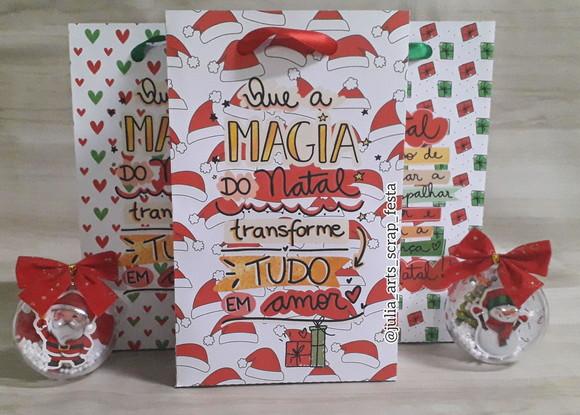 Sacolinhas Personalizadas de Natal -atenção ao Prazo