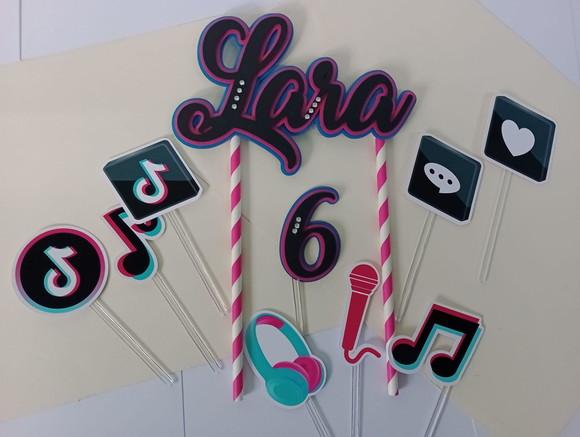 Topo de Bolo/cake Topper Tik Tok