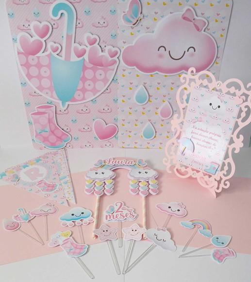 Kit Festa Só Um Bolinho Chuva de Bênçãos/chuva de Amor