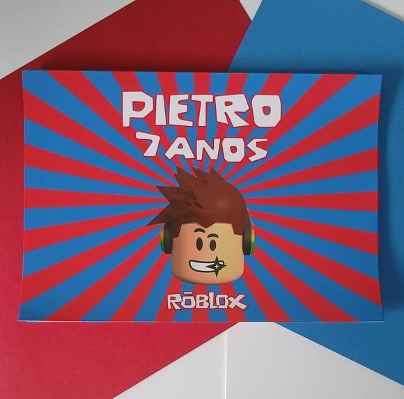 Rótulo Adesivo para Maleta Kit Festa - Roblox
