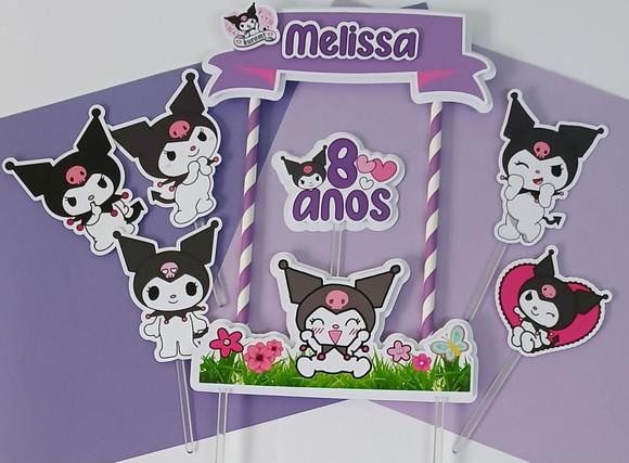 Topo de Bolo/cake Topper Kuromi