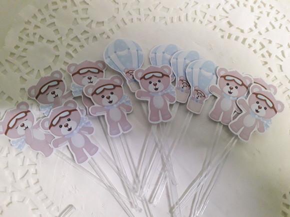 Toppers para Docinhos Ursinho Baloeiro
