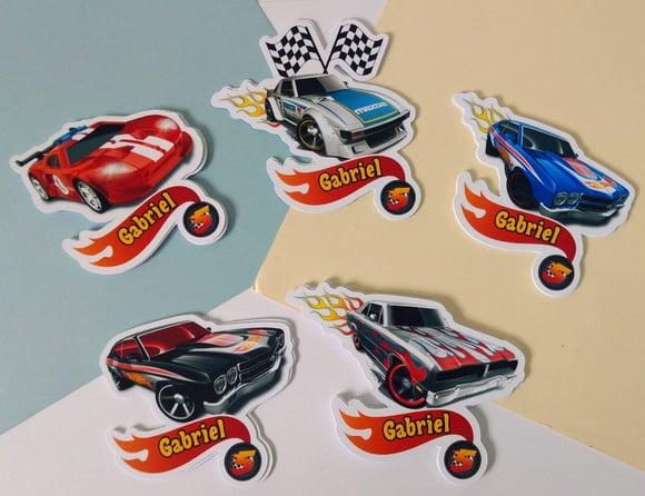 Apliques para Tubetes - Hot Wheels