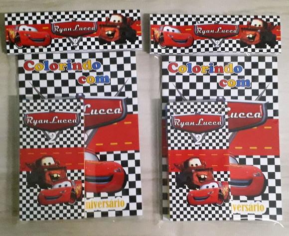 Kit Livrinho para Colorir Carros Disney