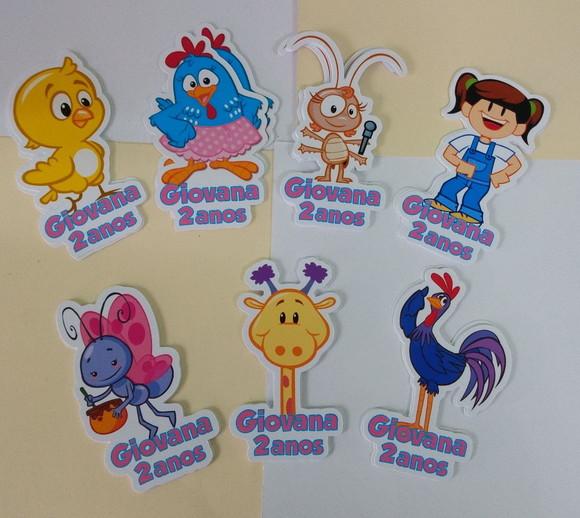 Apliques para Tubetes Personalizados Galinha Pintadinha