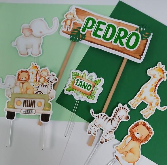 Topo de Bolo/cake Topper Safari 2