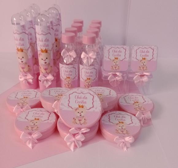 Kit Personalizado Ursinha Realeza/princesa- 40 Peças