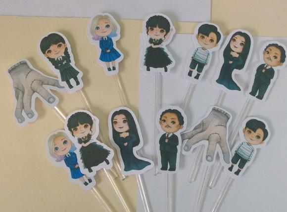 Toppers para Docinhos Wandinha Addams