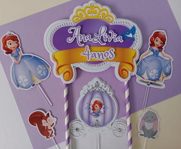 Topo de Bolo/cake Topper Princesa Sofia
