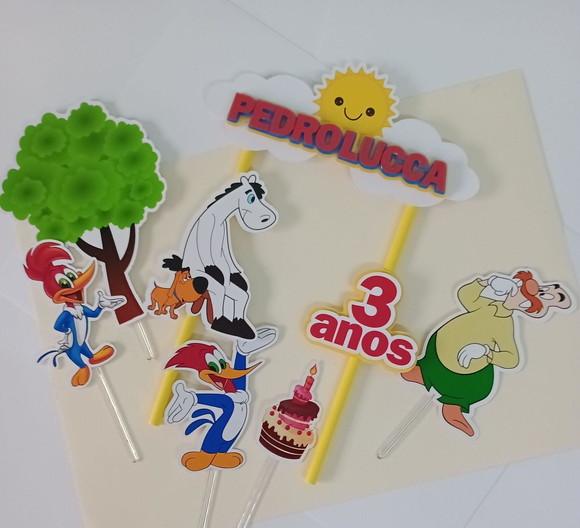 Topo de Bolo/cake Topper Pica Pau