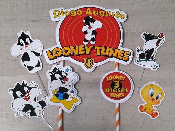 Topo de Bolo/cake Topper Frajola Baby - Looney Tunes