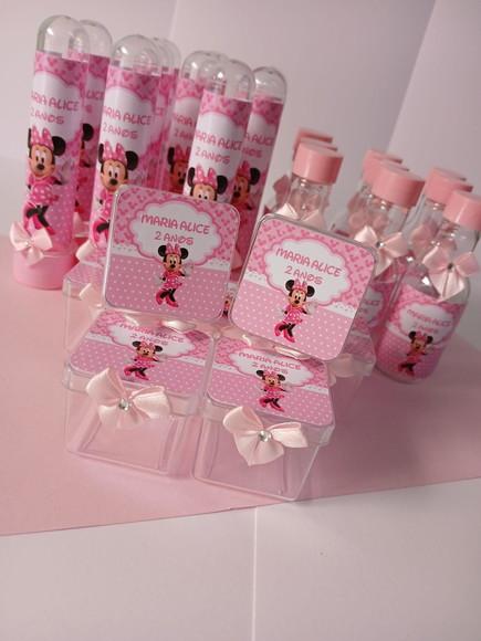 Kit Personalizado Minnie Rosa 60 Peças