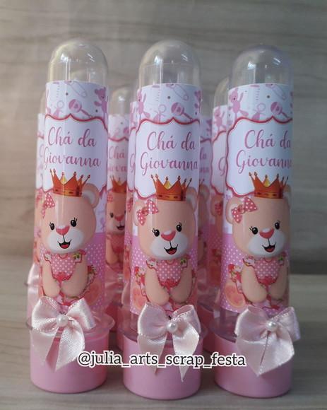 Tubetes Personalizados Ursinha Realeza