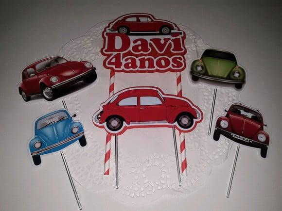 Topo de Bolo/cake Topper Fusca