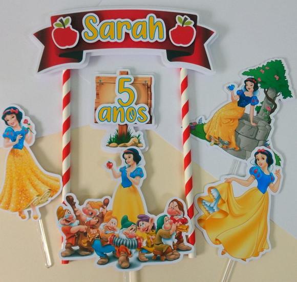 Topo de Bolo/cake Topper Branca de Neve