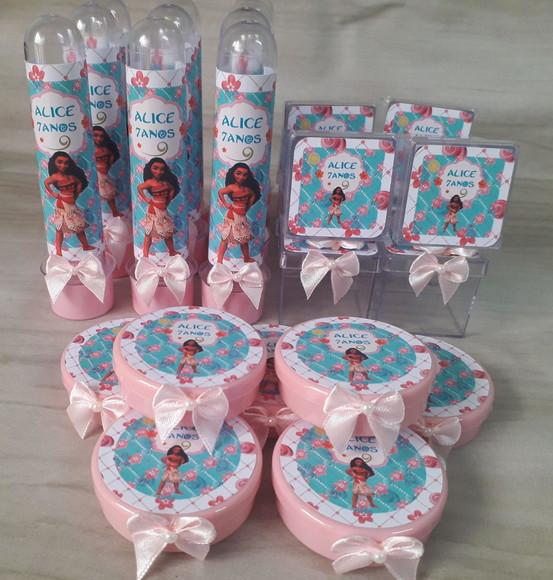 Kit Festa Personalizado 30 Peças Moana
