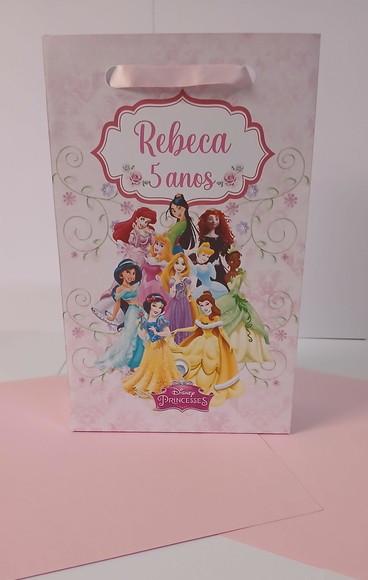 Sacolinha Personalizada Princesas da Disney-leia a Descrição