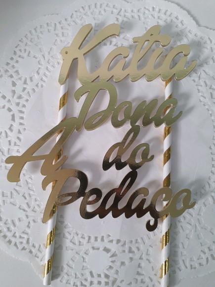 Topo de Bolo/Cake Topper A Dona do Pedaço