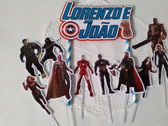 Topo de Bolo/cake Topper Vingadores