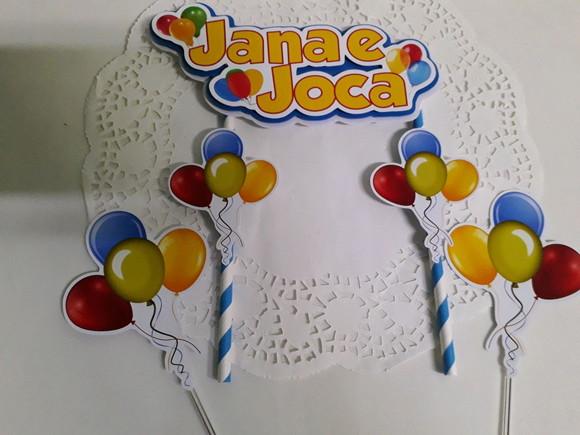 Topo de Bolo/Cake Topper balões