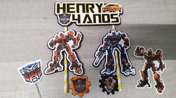 Topo de Bolo/cake Topper Transformers
