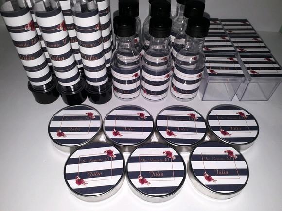 Kit Personalizado Preto e Branco 40 Peças