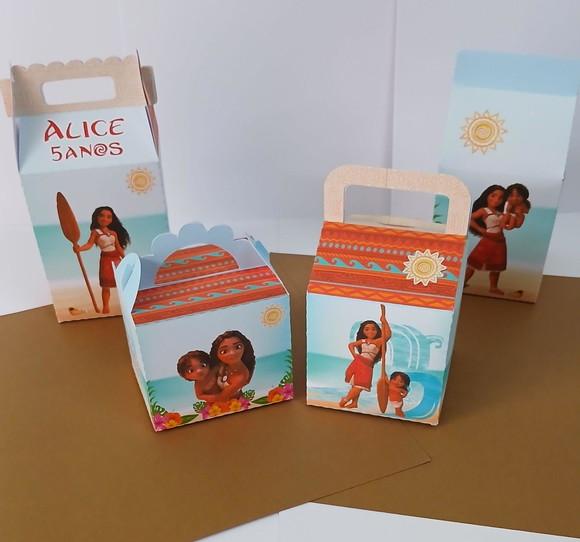 Kit Festa Caixas Personalizadas 40 Peças Moana 2