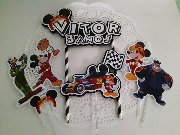 Topo De Bolo/cake Topper Mickey Aventura Sobre Rodas